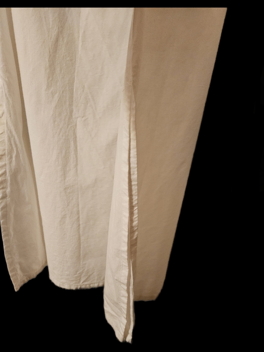White Embroidered Tunic with Teal Floral Accent - Picture 8 of 11
